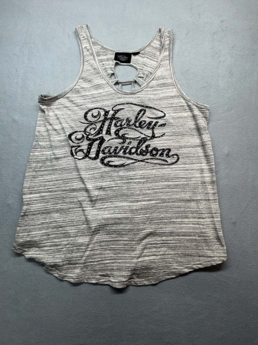Harley-Davidson Embellished Wing Tank Top Gray see details for sizing
